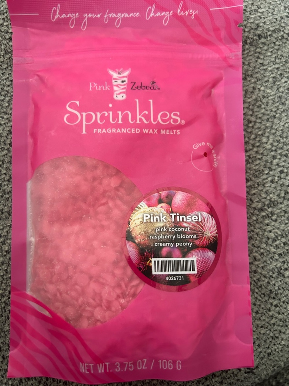 Pink Zebra Pink Tinsel Sprinkles Fragranced Wax Melts